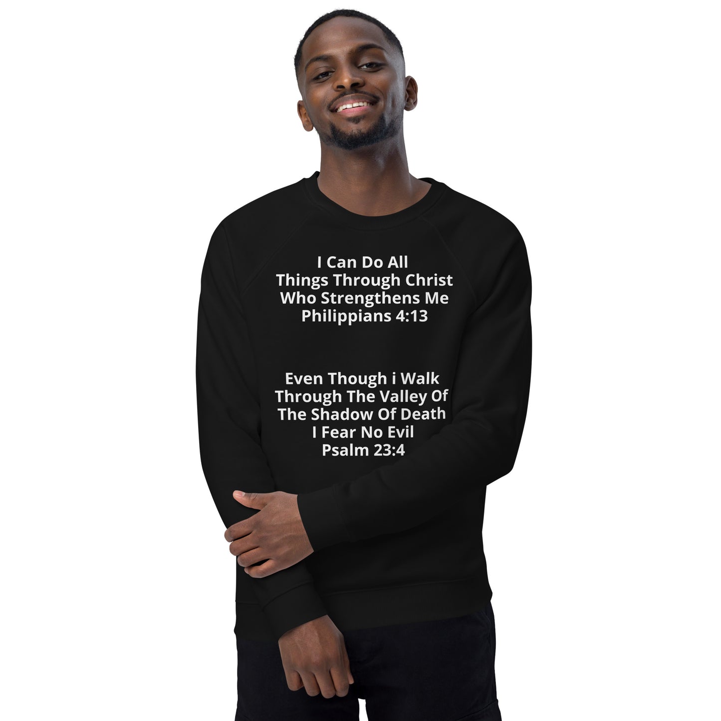 Unisex organic raglan sweatshirt